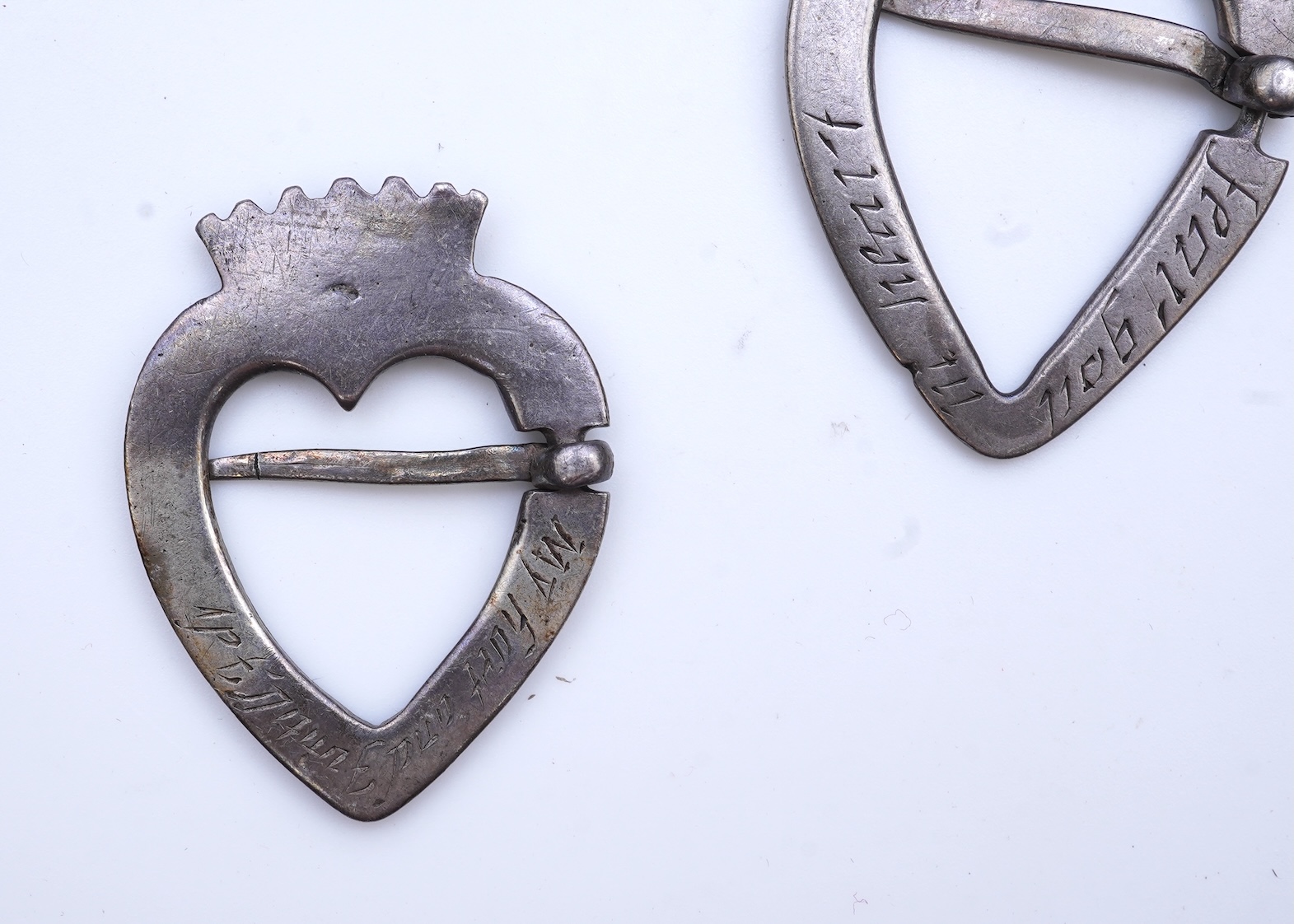 Two Scottish 'Luckenbooth' brooches, 18th century